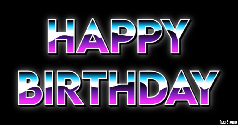 Happy Birthday Efekt tekstowy