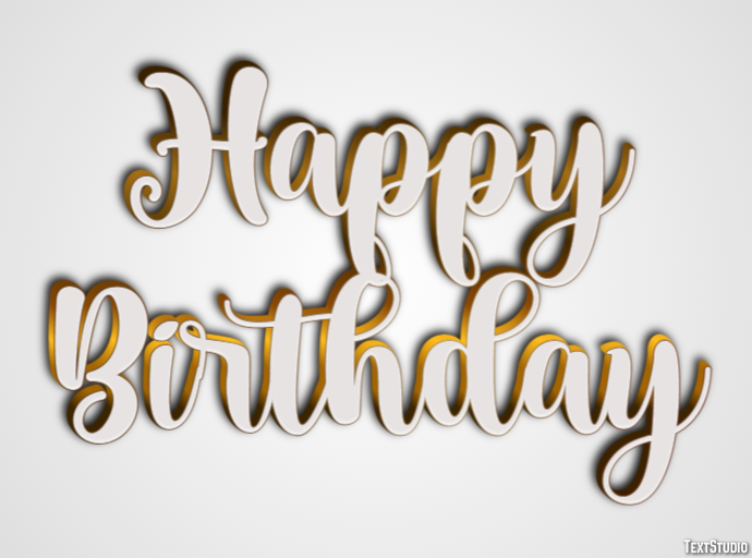 Happy Birthday Efekt tekstowy