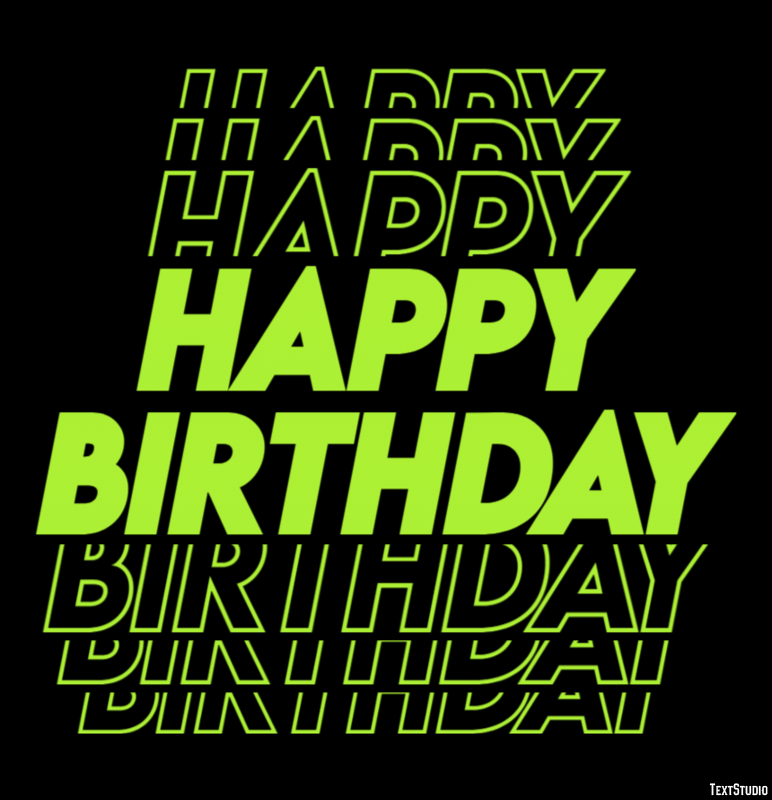 Happy Birthday Efekt tekstowy