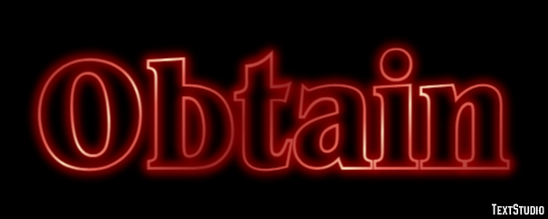 Obtain Text Effect