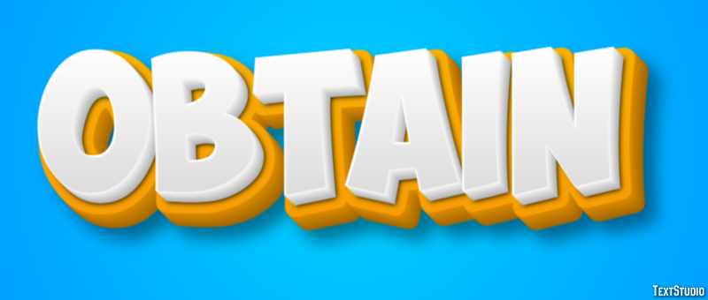 Obtain Texteffekt