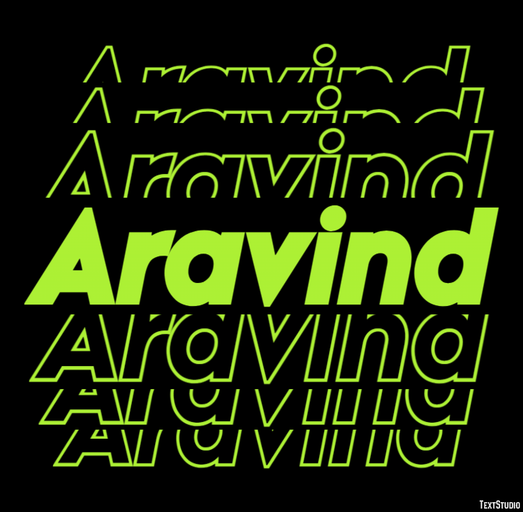 Aravind Text effect