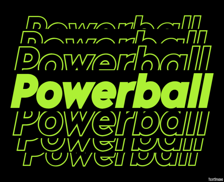 Powerball Tekst Effect