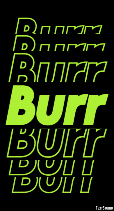 Burr Efecto de Texto