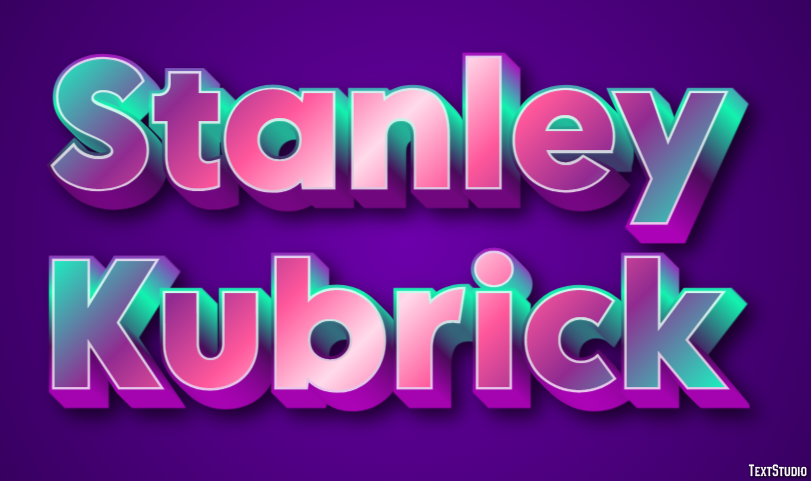 Stanley Kubrick Efeito de texto