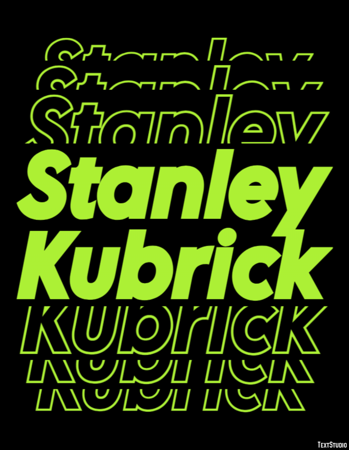Stanley Kubrick Efeito de texto