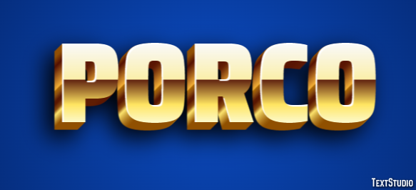 Porco Tekst effect