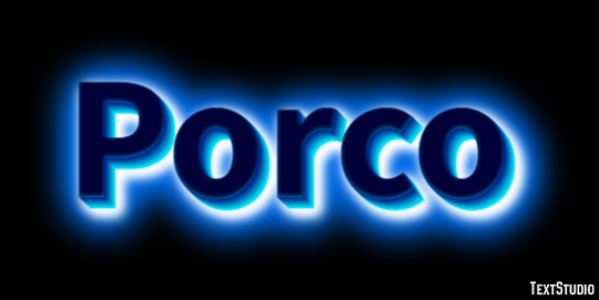 Porco Tekst effect