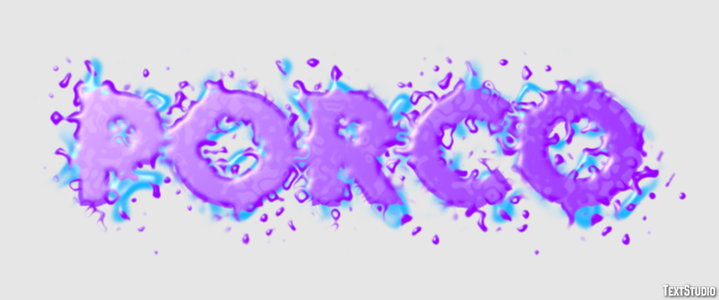 Porco Tekst effect