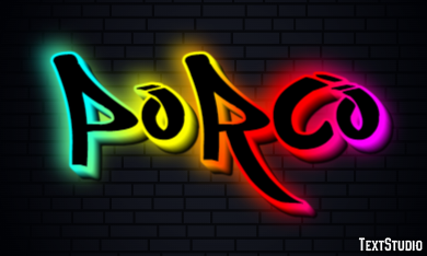 Porco Tekst effect