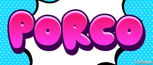 Porco Tekst effect