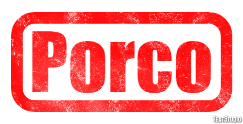 Porco Tekst effect