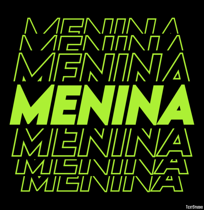Menina Effetto testo