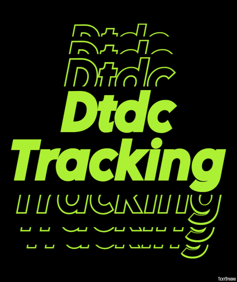 Dtdc Tracking Tekst effect