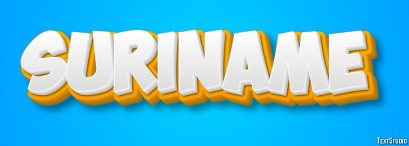 Suriname Text effect