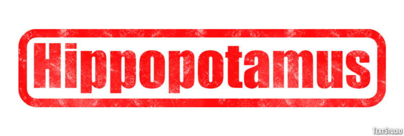 Hippopotamus Text effect