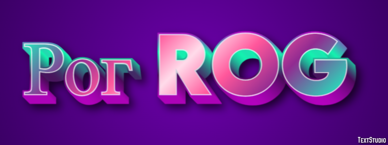 Рог Rog Текстовый эффект