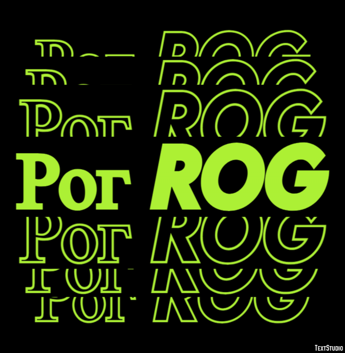 Рог Rog Текстовый эффект