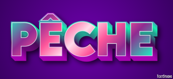 Pêche Text Effect