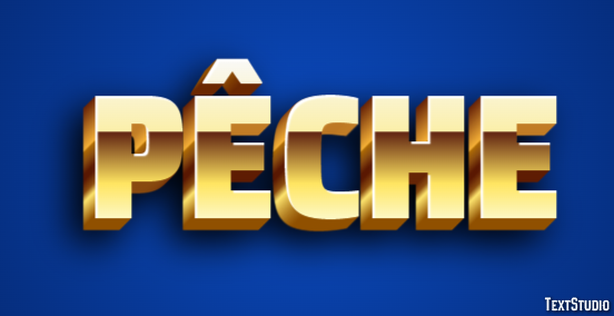 Pêche Text Effect