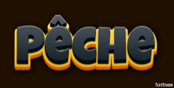 Pêche Text Effect