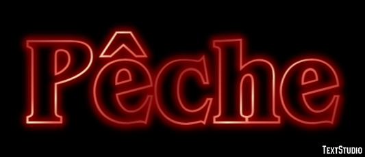 Pêche Text Effect