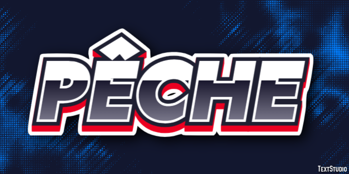 Pêche Text Effect