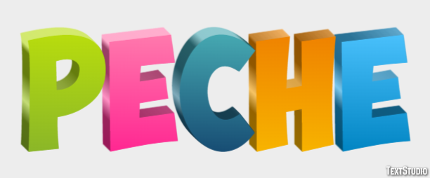 Pêche Text Effect
