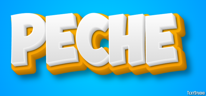 Pêche Text Effect