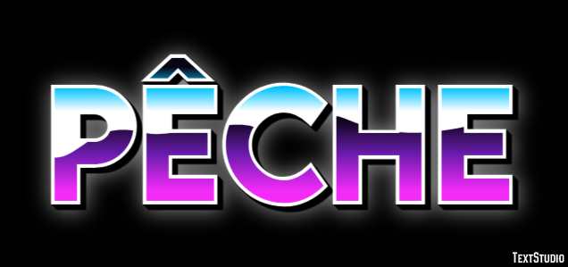 Pêche Text Effect
