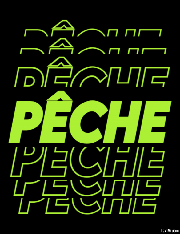 Pêche Text Effect