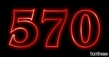 570 Эффект текста