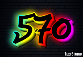 570 Эффект текста