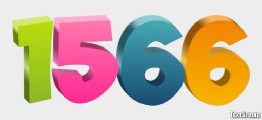 1566 Text effect