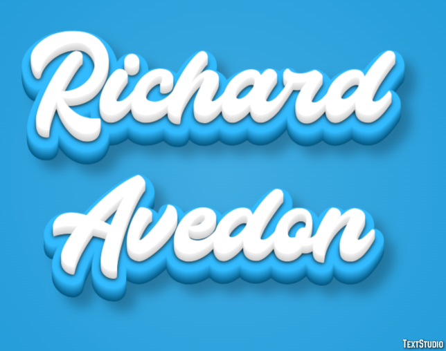 Richard Avedon Efeito do texto