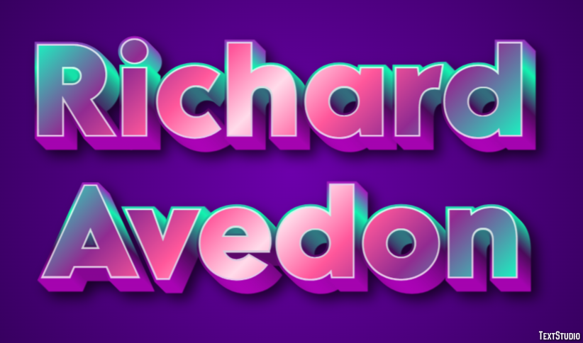 Richard Avedon テキスト効果