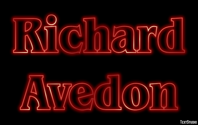 Richard Avedon Efeito do texto