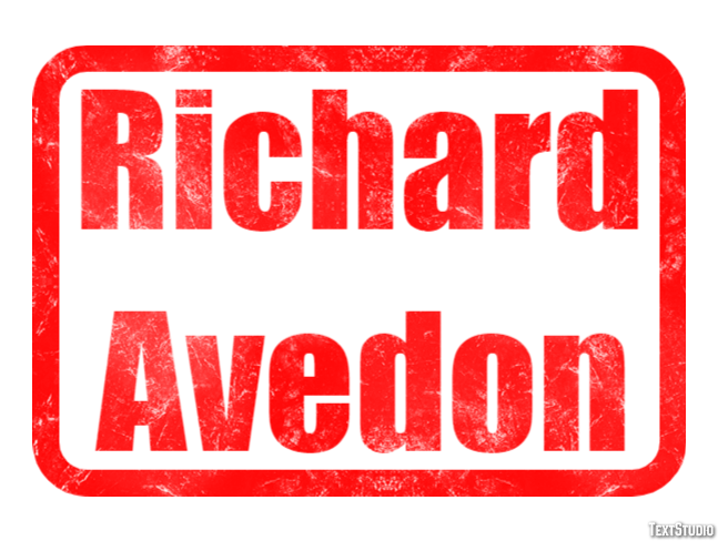 Richard Avedon Efeito de texto