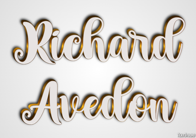 Richard Avedon Efeito do texto