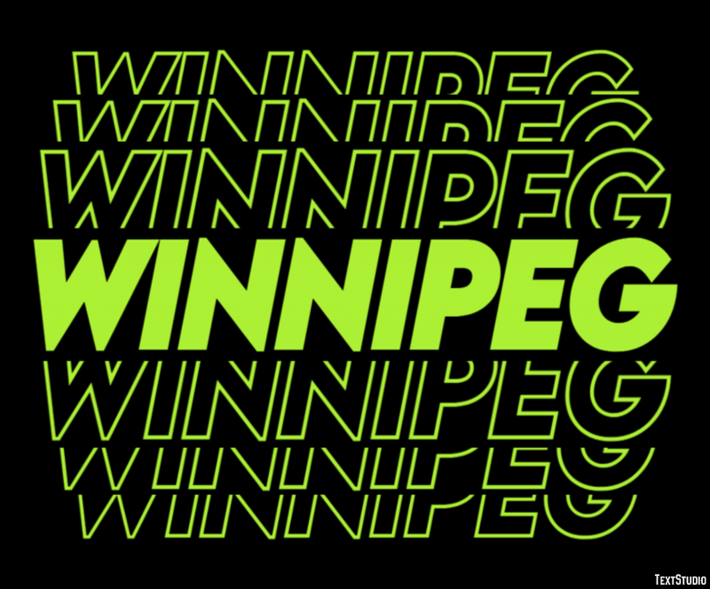 Winnipeg Efecto de Texto
