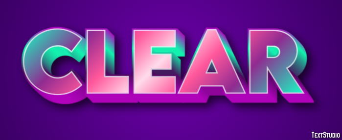 Clear Text Effect