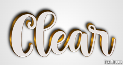 Clear Efeito de texto