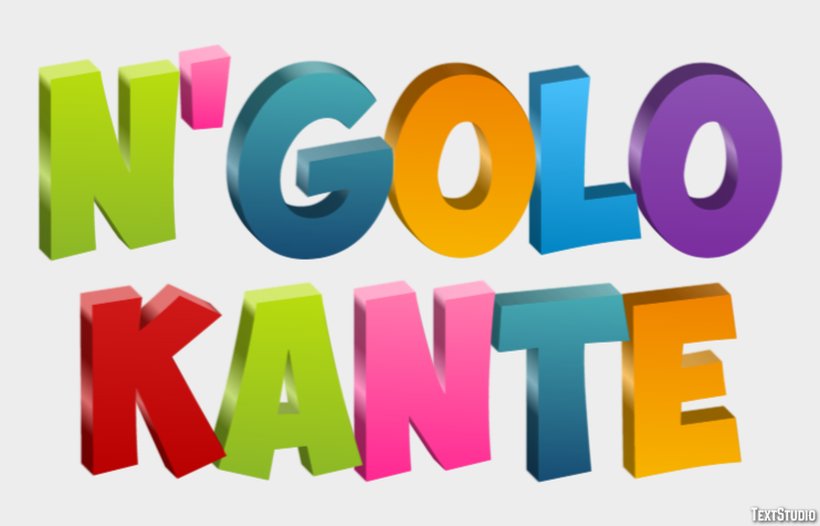 N'Golo Kanté Efeito de texto