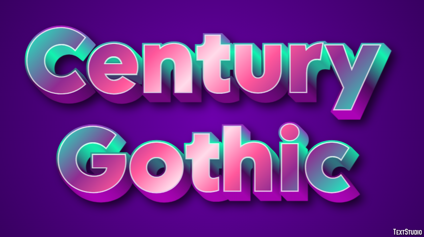 Century Gothic Text Effect