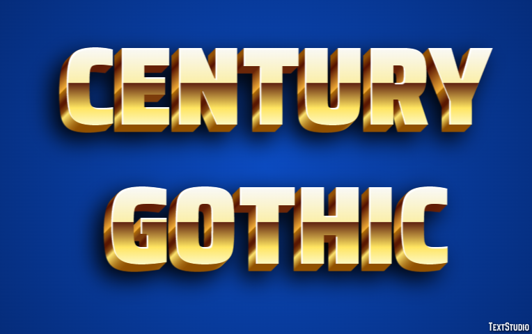 Century Gothic Text Effect