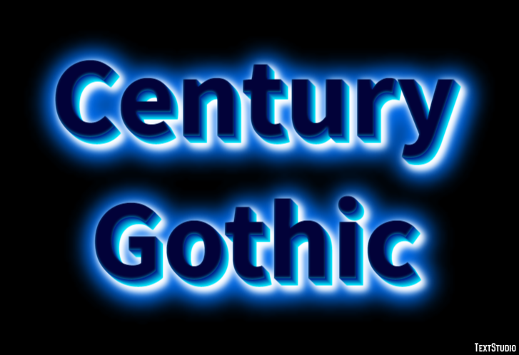 Century Gothic Text Effect