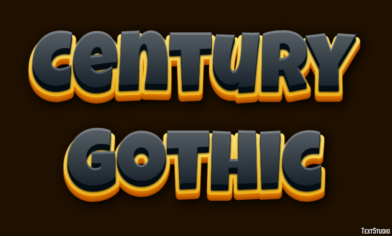 Century Gothic Text Effect