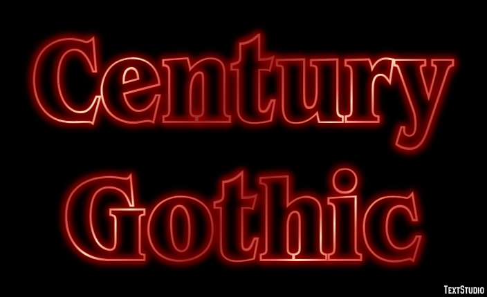 Century Gothic Text Effect