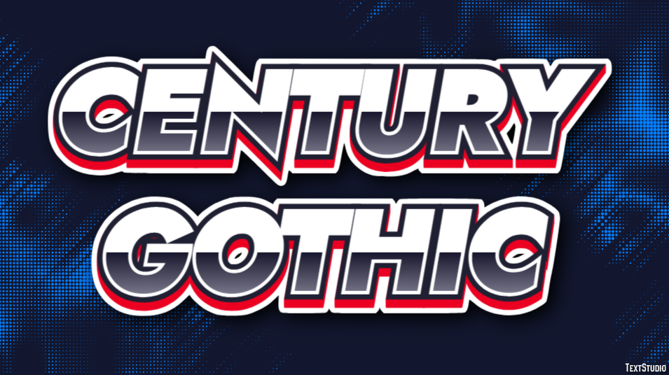 Century Gothic Text Effect