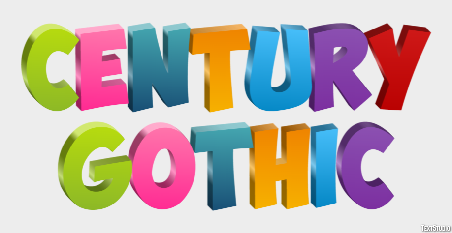 Century Gothic Text Effect